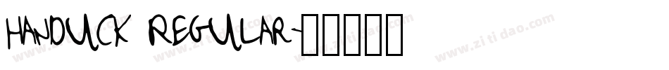 Handuck Regular字体转换
